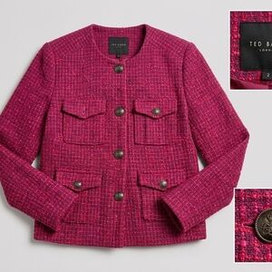 Ted Baker Pink Tweed Blazer